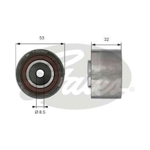 GATES T42179 EKSANTRİK GERGİ RULMANI VOLVO S40 06-10- S80 S60 XC7