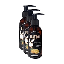 Süper Playboy Orange Flavored Massage Oil Portakal Aromalı Vücut Masaj Yağı 120 Ml 3 Adet