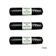 Ecoplast Battal Boy Siyah Çöp Torbası Poşeti - 300 G 75 x 90 CM / 10 Adetlik 3 Rulo