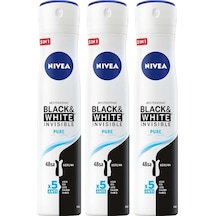 Nivea Invisible Black&White Pure Kadın Sprey Deodorant 200 ML x 3 Nivea Invisible Black&White Pure Kadın Sprey Deodorant 200 ML x 3