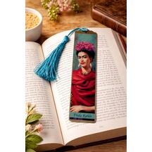 Sanatsal Tablo Temalı Metal Kitap Ayracı Frida Kahlo