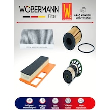 Wöbermann Fiat Albea 1.3 Multijet Filtre Bakım Seti 2004-2011 4'lü Karbonlu