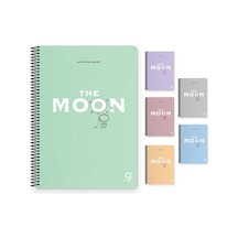 Gıpta Moon Spiralli Plastik Kapak Defter A4 80 Yp Çiz. 6956 Çok Renkli
