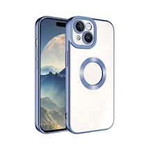 Butam Bilişim Apple iPhone 15 Uyumlu Kamera Korumalı Logo Gösteren Omega Kılıf-sierra Mavi Sierra Mavi