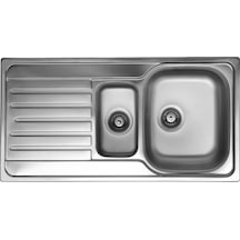 Livinox Dorian 15 1,5 Gözlü 100x50 Sol Mikro Keten Paslanmaz Çelik Mutfak Eviyesi İnox