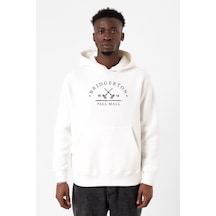 Bridgerton Pall Mall Logo Beyaz Erkek 3ip Kapşonlu Sweatshirt Beyaz