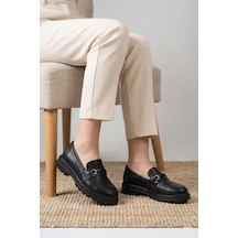 Wanetti 03432 Kadın Ortopedik Günlük Loafer Ayakkabı Sıyah