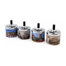 Bay 12 Adet Ashtray Yuvarlak - Basmalı Metal Küllük Bx40 Najmaddin