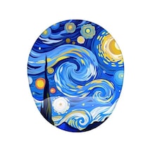Yıldızlı Gece İllüstrasyon Bilek Destekli Mouse Pad