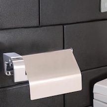 Banora Ikon Premium Kapaklı Tuvalet Kağıtlığı, Pirinç Paslanmaz, Krom Diğer