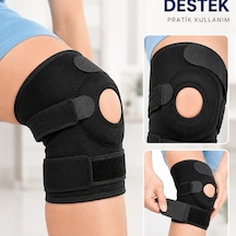 Ligamentli Diz Desteği Kısa Dizlik Ayarlanabilir Cırtlı Açık Patella Tasarım