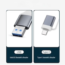 3360 Usb 3.0 Type C Hub 4 Port Çoklayıcı Çoğaltıcı Çevirici Dönüştürücü Adaptör 2&apos Si 1 Arada Usb & Type-c 4 Portlu Hub Usb Type-a & Usb Type-c Hibrit Tasarım 5 Gbps Usb 3.0 Destekli 01