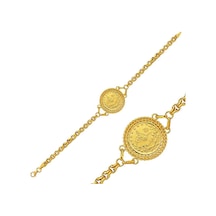 22 Ayar Reşat Yarım Altınlı Burgulu Bileklik