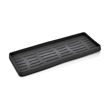 Home Silikon Sabunluk Organizer, Sabunluk Altlığı, Sıvı Sabun Standı Antrasit 26x10 Cm Siyah