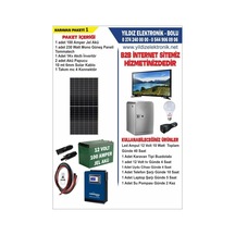 Solar Karavan Paketi 1- 230watt Panel - 100 Amper Jel Akü - 1000watt Tam Sinüs İnverter