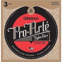 D'addario Ej45 Pro-Arté Nylon. Normal Tension-3D Takım Tel Klasik