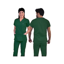 İba Medikal Avcı Yeşili Flexcool Likralı Doktor Hemşire Scrubs Unisex
