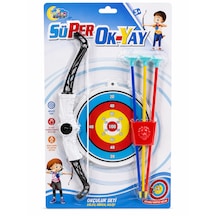 Süper Ok Yay Seti Hedef Tahtalı Okçuluk Oyuncağı 3 Ok Dahil 3 Yaş+