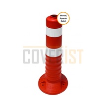Plastik Yol Şerit Ayırıcı Otopark Dubası 45cm Reflektifli Delinatör Tpu