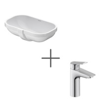 Duravit D-code 49 Cm Tezgahaltı Lavabo Ve No.1 Lavabo Bataryası
