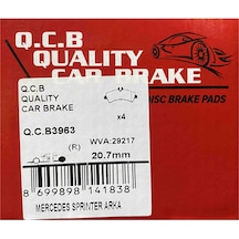 Q.C.B Beşer 3963 Arka Fren Balatası Sprinter Ii-Crafter 06-
