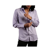 Dicotto Lila Dar Kesim Micro Kumaş Kol Düğmeli Slim Fit Erkek Gömlek - 201-3 001