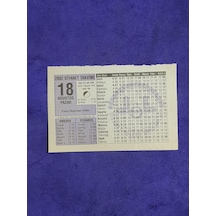 18 Ağustos 2002 Takvim Yaprağı - Nostalji Koleksiyonluk Takvim Yaprağı A