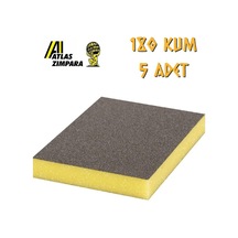 Atlas İnce 2 Taraflı Sünger Zımpara 180 Kum 5 Adet