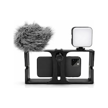 Tr 4in1 Tam Set, Cep Telefonu İçin Tutucu Kafes, Canlı Yayın Vlog, Kick, Youtubes Için Mini Taşınabilir Panel, Kı