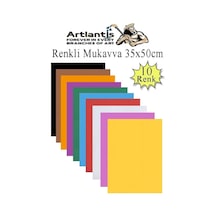 Artlantis Renkli Mukavva 10 Renk 35x50 Cm 1 Paket Sert Renkli Karton 1.0 Mm Okul Okul Öncesi Anasınıfı Hobi Etkinlik Genel