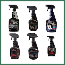 En-cag 6'lı Araç Bakım Seti Torpido Jant Döşeme Motor Lastik Parlatıcı Hızlı Cila Spreyi 500 Ml Bss