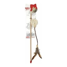 Natura Deri Tüylü 45 CM Bambu Top Kedi Oltası