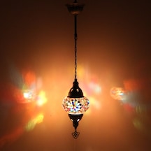 Dekoratif MOZAİK EL YAPIMI GECE LAMBASI DEKORATİF TEKLİ SARKIT