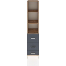 Hyperion Dolap 3 Raflı 3 Çekmeceli 44x44x221 Çam-antrasit Çam