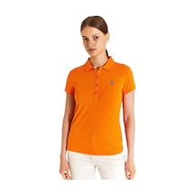 U.S. Polo Assn. Kadın Basic Polo Yaka Tişört Turuncu