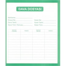 İmalat Adliye Dosyası 100lük Paket Kaliteli Yeşil Beyaz