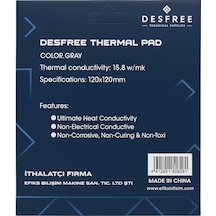DESFREE TERMAL PAD 15.8W,M-K 1.5 MM 120 MM x 120 MM