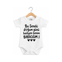 Babylimon Bu Seneki Doğum Günü Hediyen Benim Babacığım Beyaz - 936542316 Beyaz