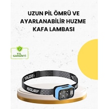 Home Üç Renkli Led Kafa Feneri 53 Mod Güç Göstergeli Type C Şarjlı