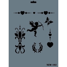 Rich New Seri N-192 Stencil 35x25 Cm - Elwm-287577 Renkli
