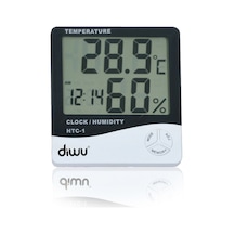 Diwu HTC-1  Saatli Nem Ölçer ve Termometre