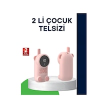 Lcd Ekranlı Bebek Telsizi İki Yönlü Ses, Uzun Menzil, Çocuk Dostu Tasarım Pembe
