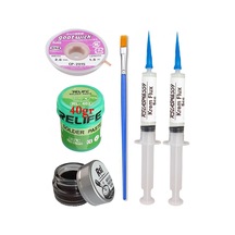 Relıfe Rl-402 Krem Lehim 183 C 40gr Havya Uç Temizleyici Flux Lehim Toplama Cp-2015 Emme Teli Fırça Seti05