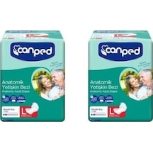 Canped Anatomik Yetişkin Hasta Bezi Büyük Boy L 8'Li x 2 16 Adet