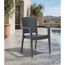 Novussi Paris Rattan Koltuk 4'lü Paket Antrasit