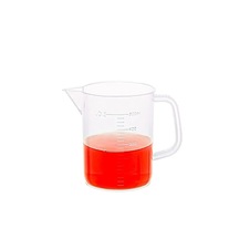 Borox Kulplu Plastik Beher 500 Ml - Kabartma Dereceli Beaker