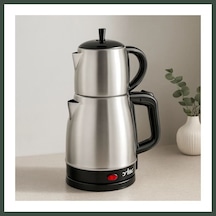 Bezos 2in1 Çaycı & Kettle Elektrikli Çay Makinesi 1.7l + 0.7l Çelik Nhr