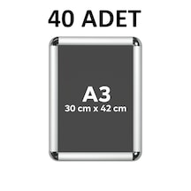 40 Adet A3 Eko Seri Çerçeve Rondo Köşe Aç Kapa Açılır Kapa