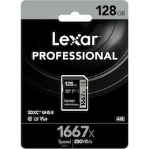 Lexar Professional 1667X LSD128CBNA1667 128 GB SDXC UHS-II Hafıza Kartı
