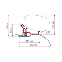 Fiamma F65,f80 Ducato/jumper/boxer - H2, L4 06.2006- Tente Braketi